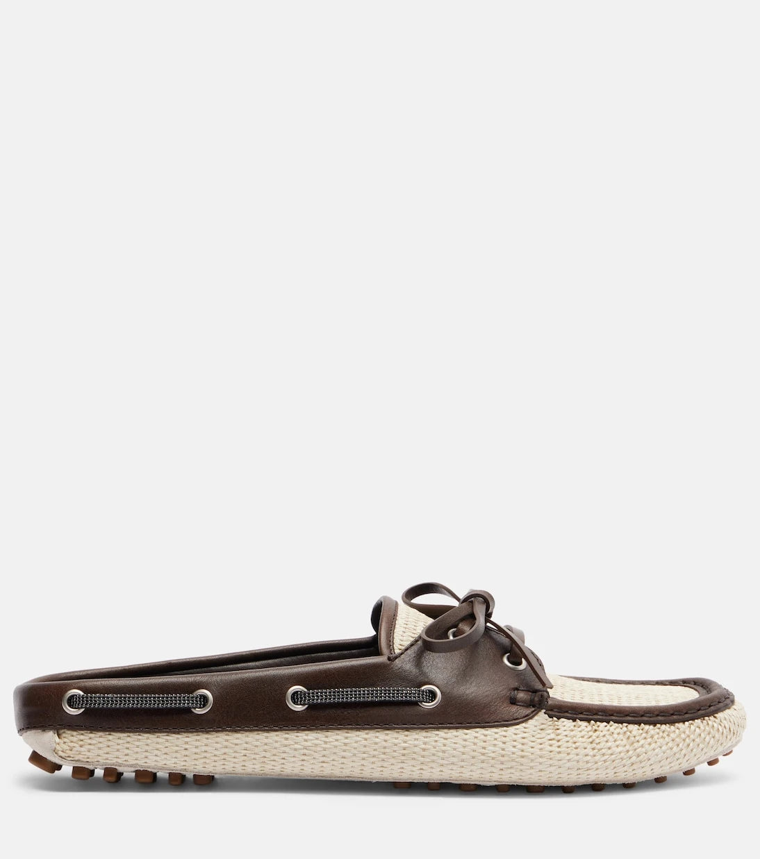 Brunello Cucinelli - Monili canvas mules