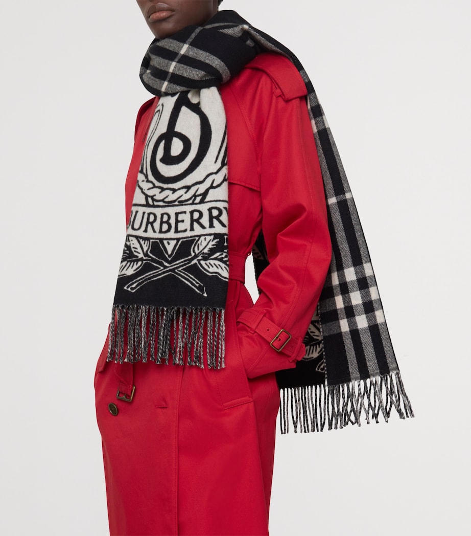 Black Cashmere Reversible Stormy Knight Scarf