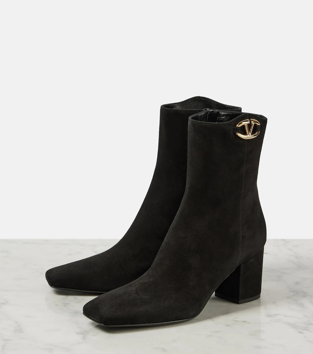 Valentino Garavani - VLogo The Bold Edition suede booties