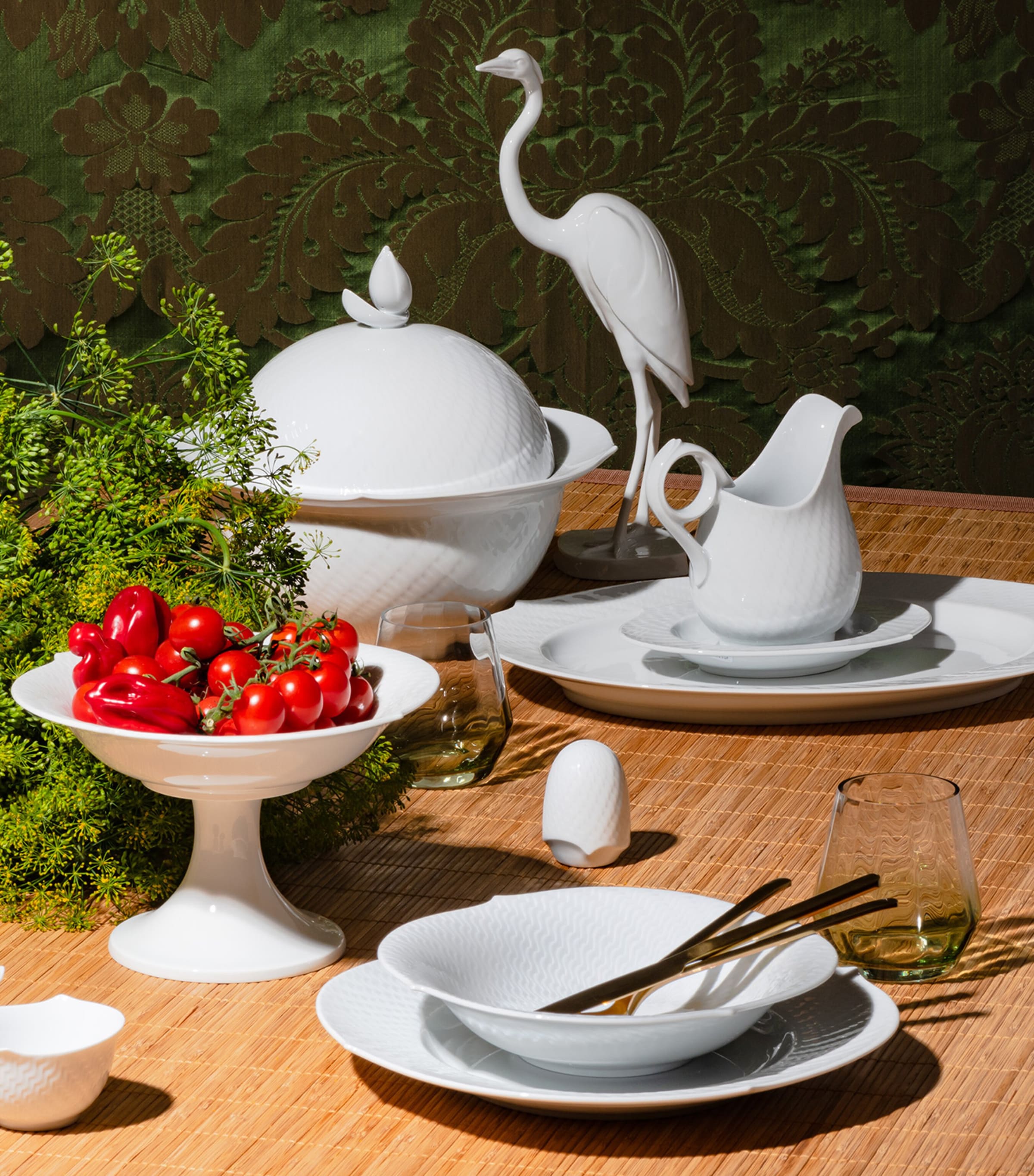 Meissen Porcelain Waves Relief Oval Serving Platter (39cm)