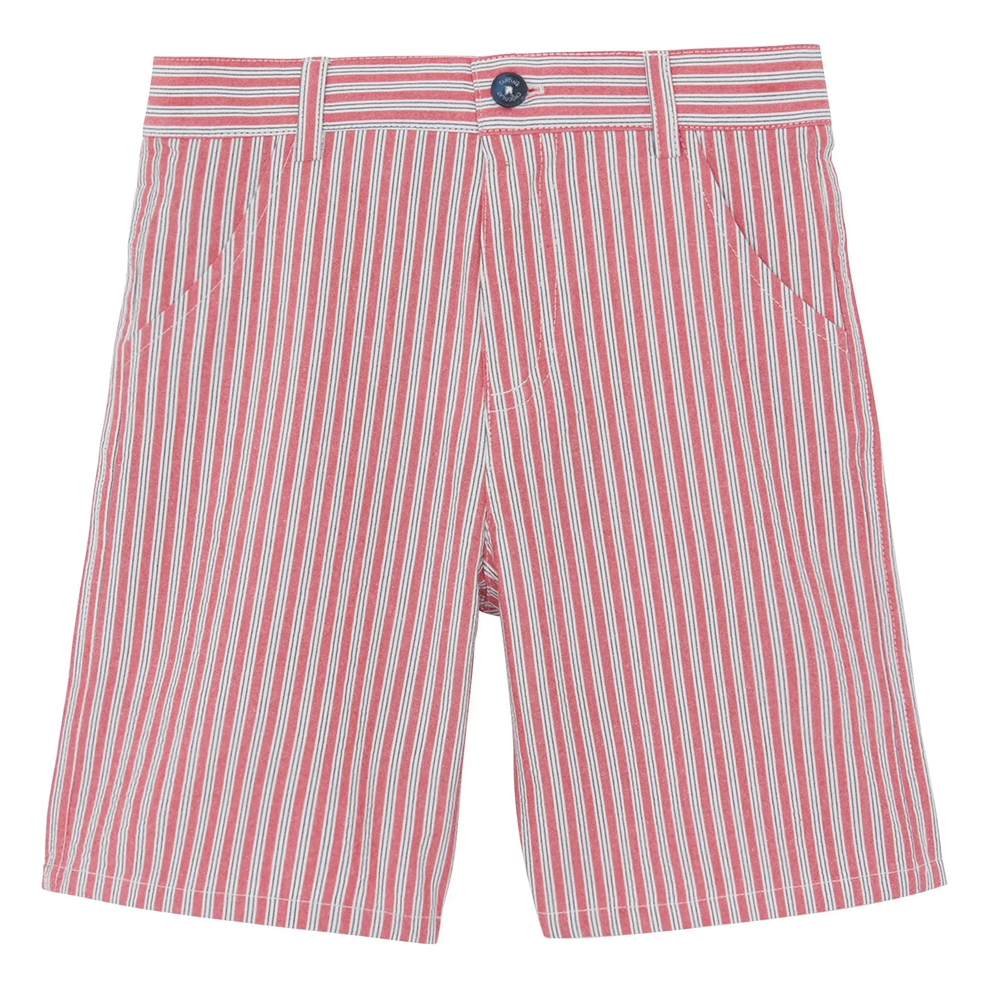 Tartine et Chocolat - Striped Bermuda shorts | Red
