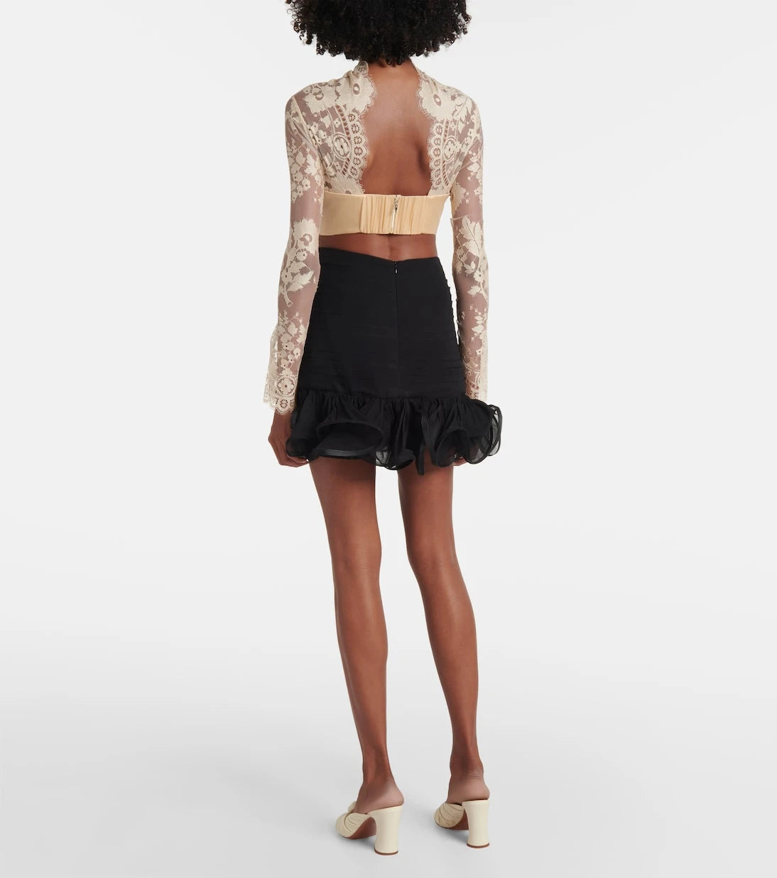 Zimmermann - Illustration Flounce lace-trimmed minidress