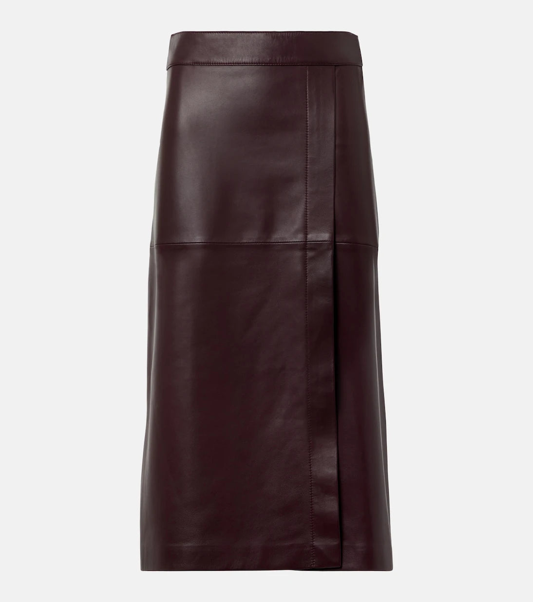 Joseph - Leather midi skirt