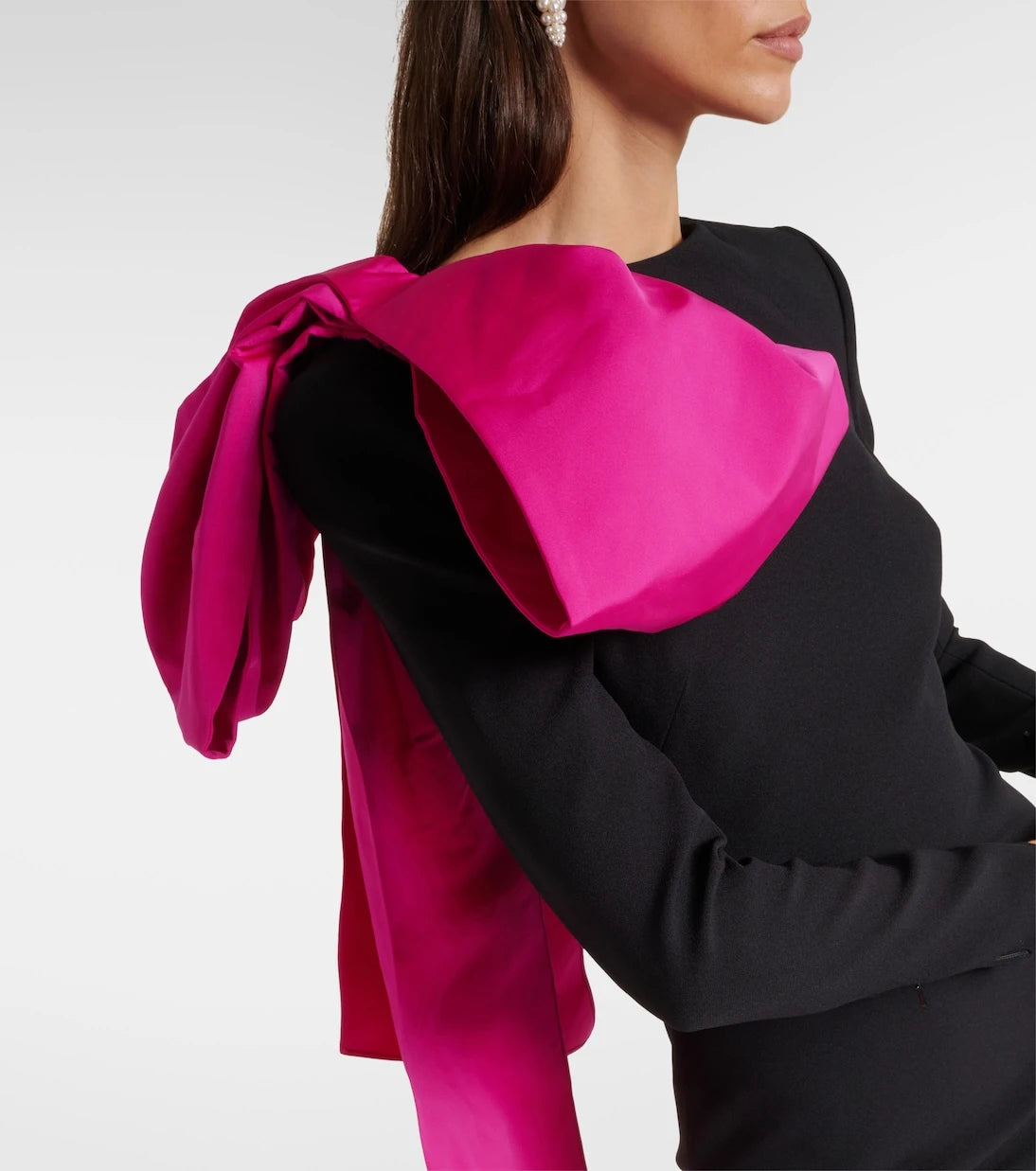 Safiyaa - Ines bow-detail faille gown