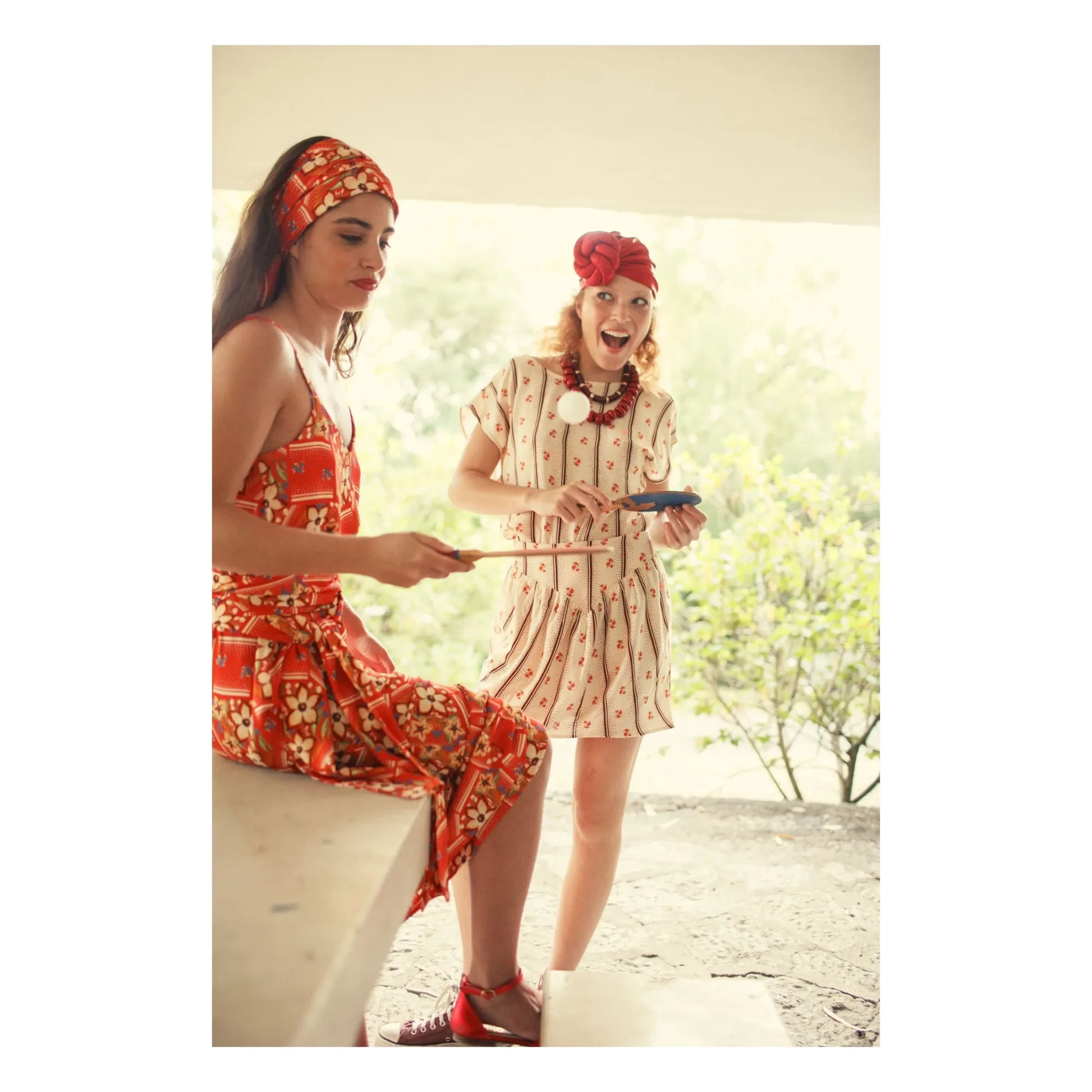 Sisters Department - Floral skirt | Ecru