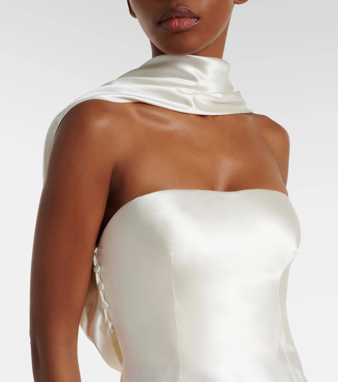 Danielle Frankel - Bridal River silk and wool bustier gown