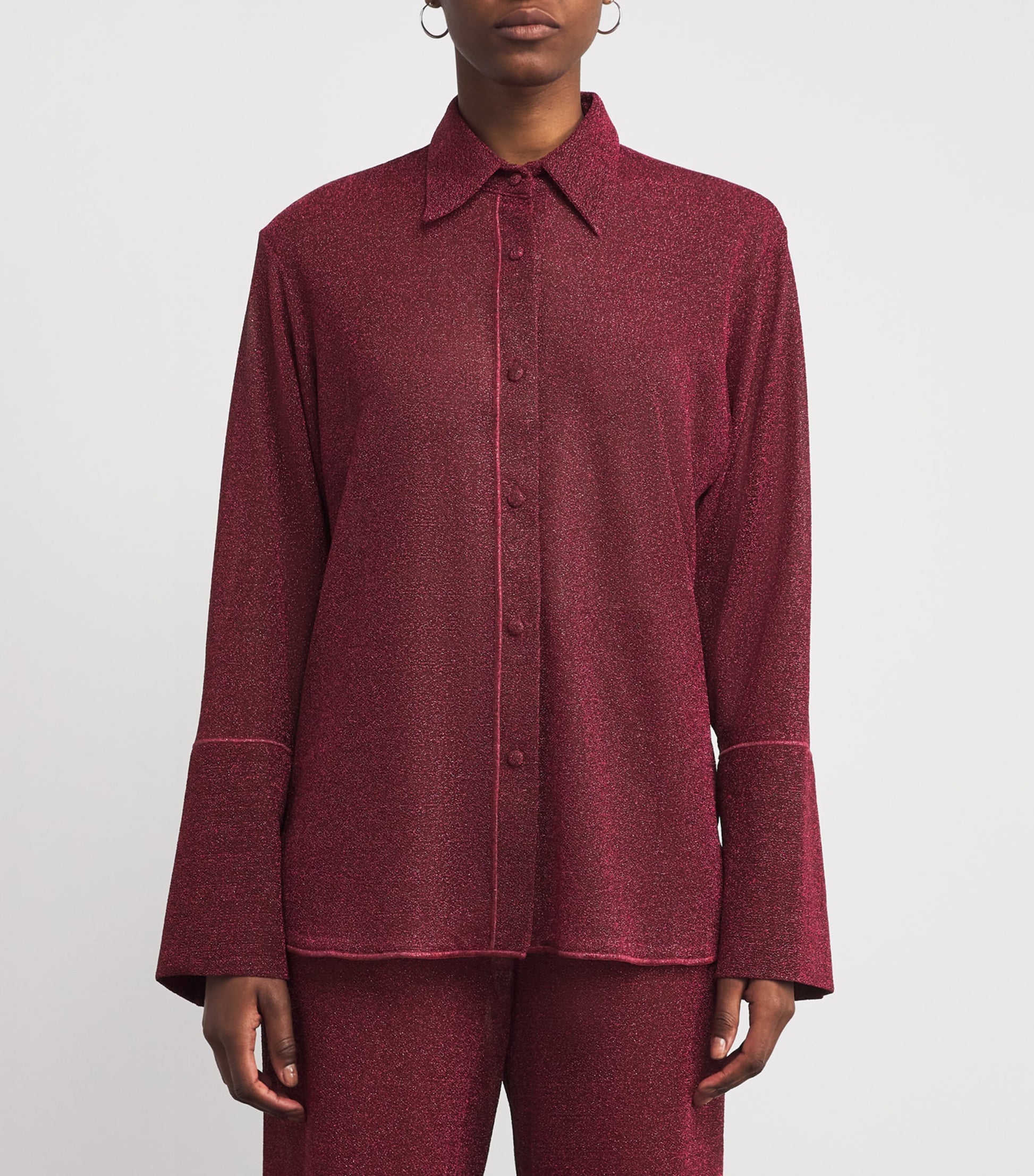 Oséree Burgundy Glazed Lumière Shirt