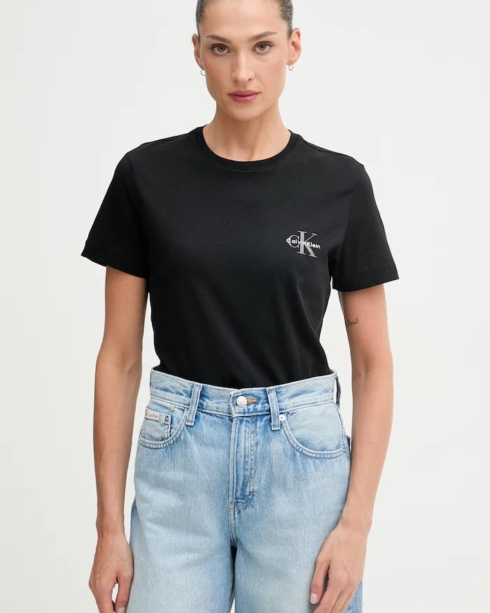 Calvin Klein Jeans kadın pamuklu tişört 2'li