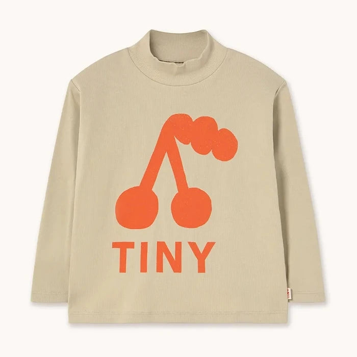 Tinycottons CHERRY GRAPHIC RIB MOCKNECK Çocuk Uzun Kollu Bluz