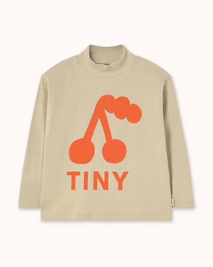 Детска блуза с дълги ръкави Tinycottons CHERRY GRAPHIC RIB MOCKNECK