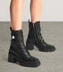 Jimmy Choo Black Noemi 80 Leather Biker Boots