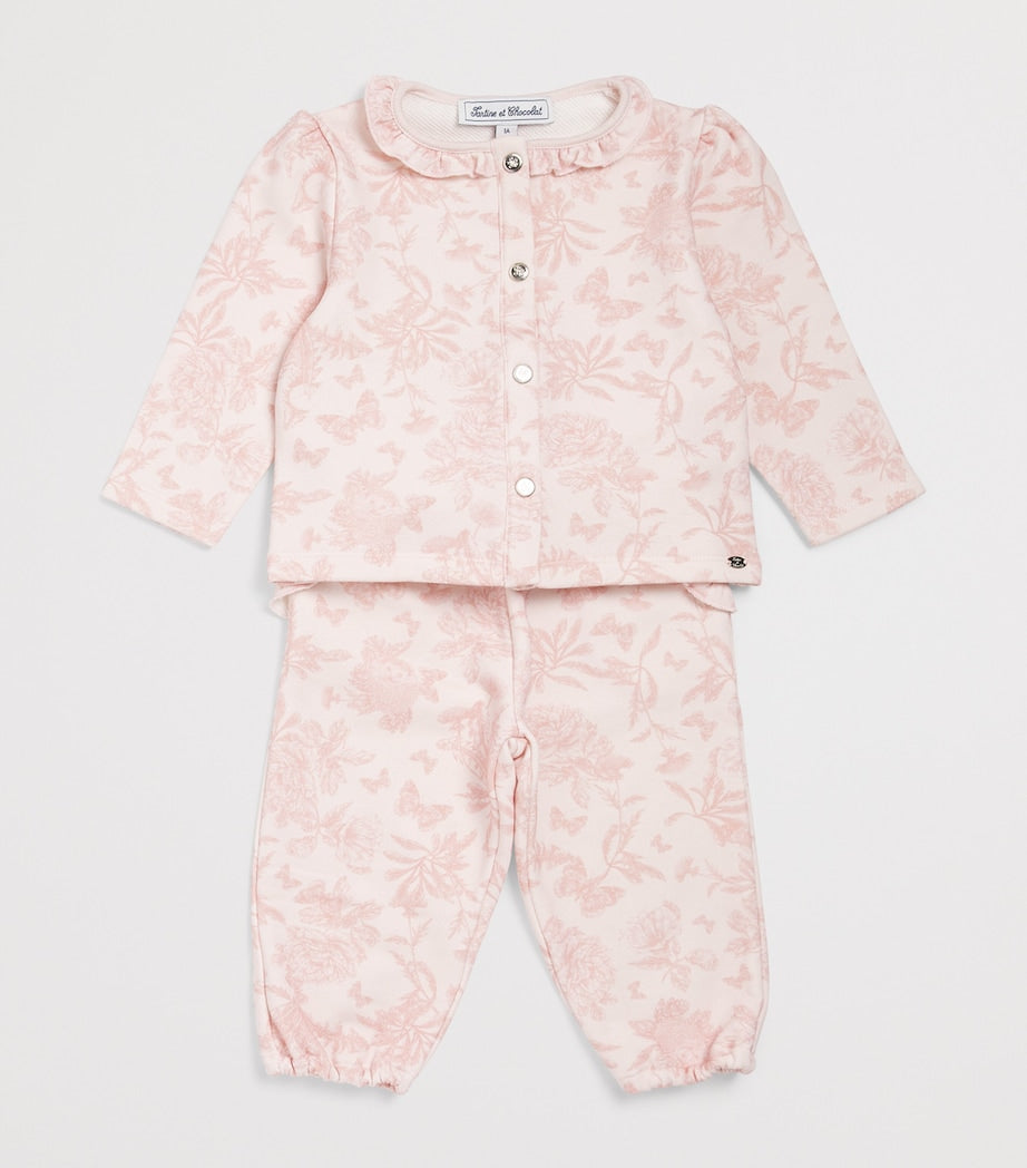 Tartine et Chocolat Cotton Toile de Jouy Top and Trousers Set (3 Months-4 Years)