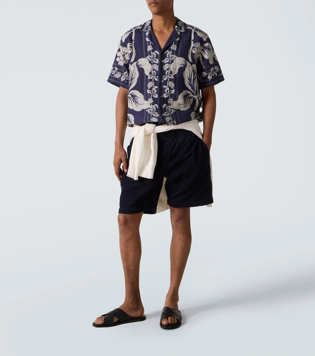 Orlebar Brown - Maitan floral linen bowling shirt