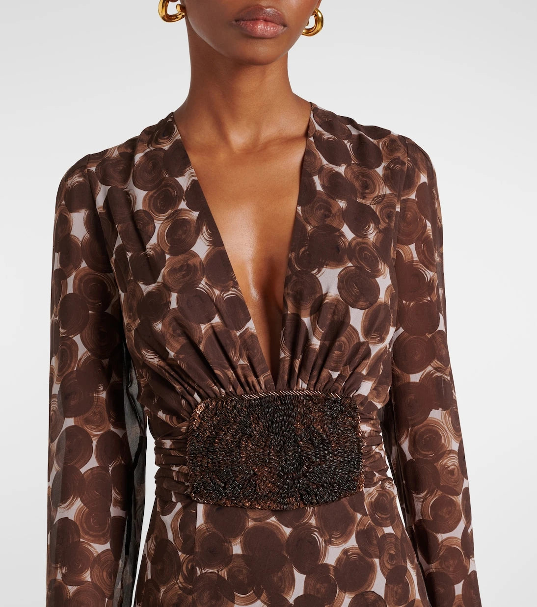 Dries Van Noten - Printed silk gown