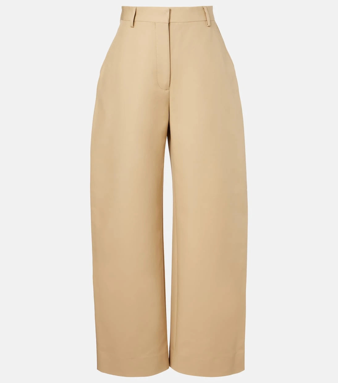 Acne Studios - بنطال بساق واسعة من قطن الساتان
