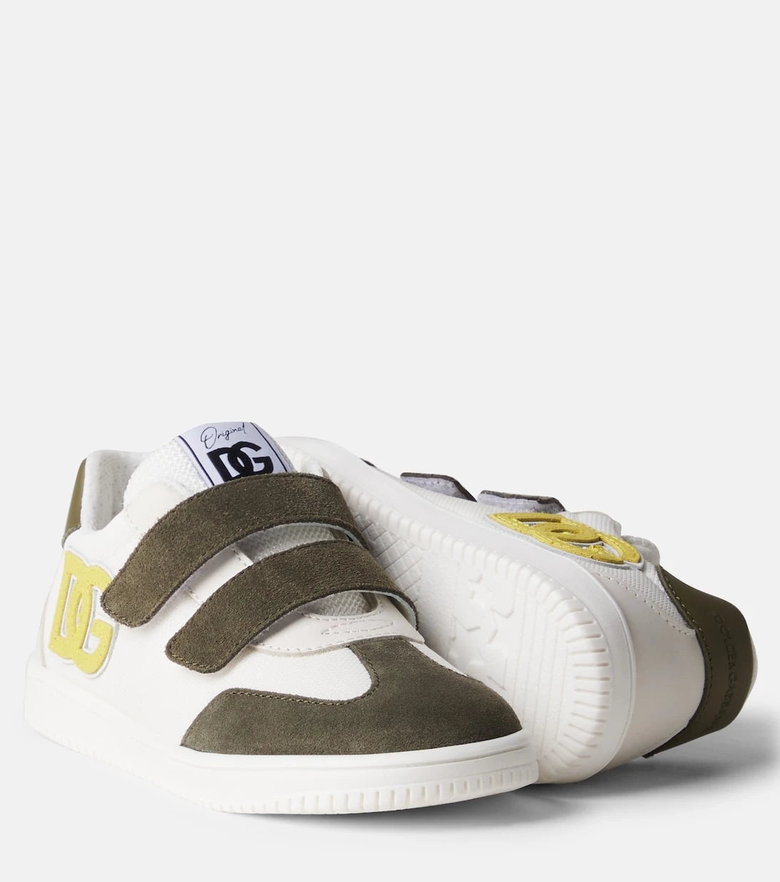 Dolce&Gabbana Kids - DG leather-trimmed sneakers