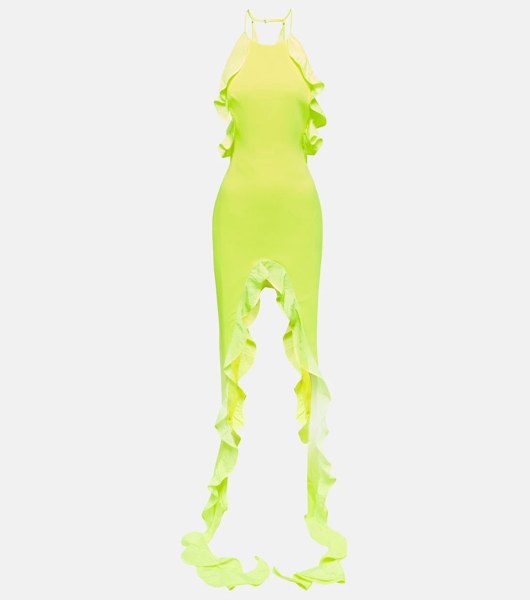 David Koma - Asymmetric ruffled midi dress
