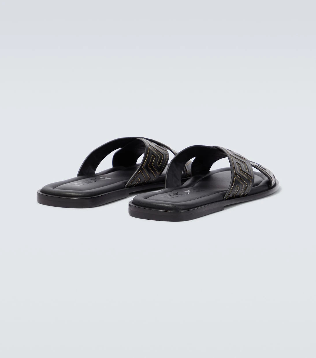 Versace - Greca leather slides