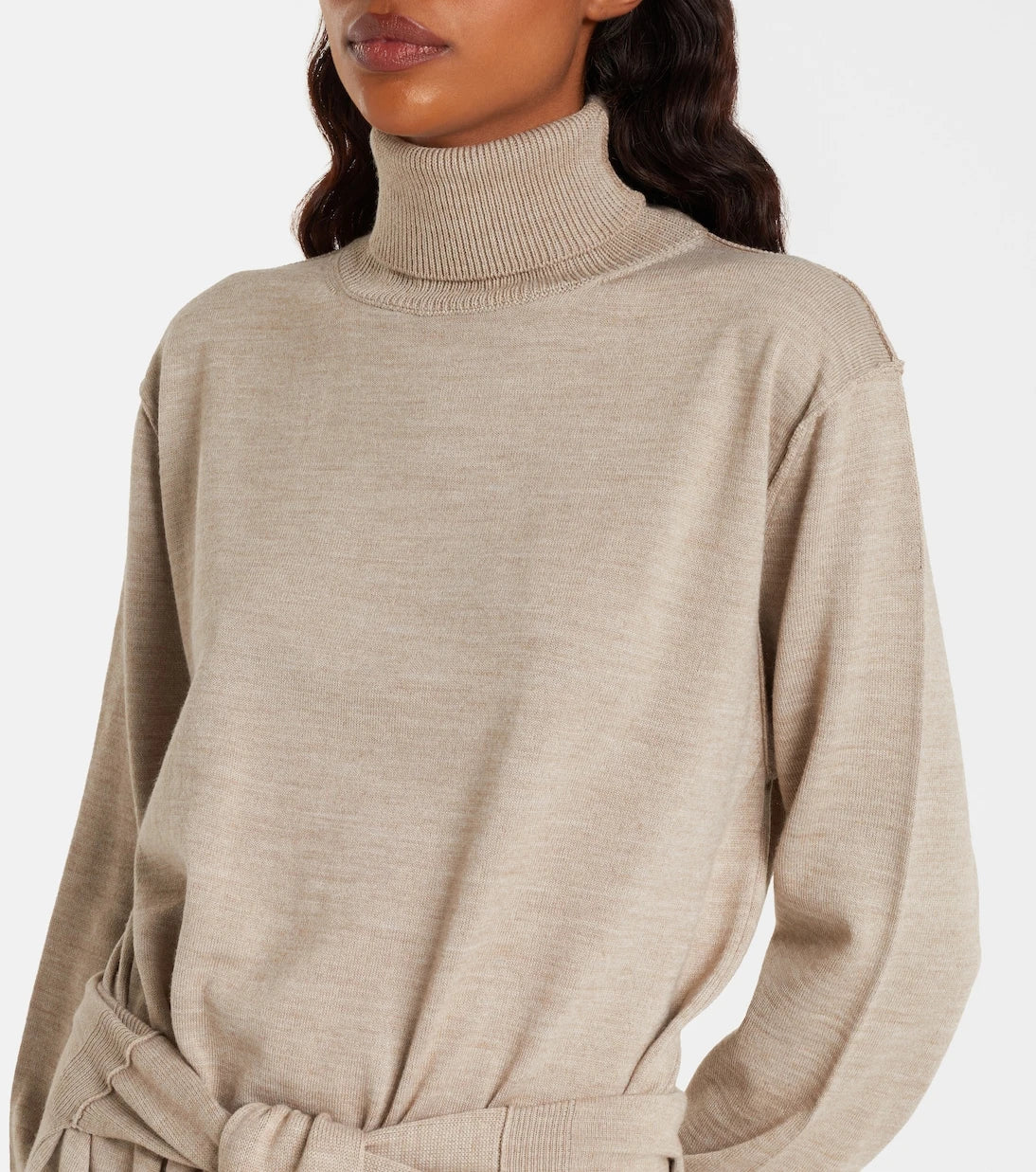 Lemaire - Trompe l'œil wool-blend midi dress