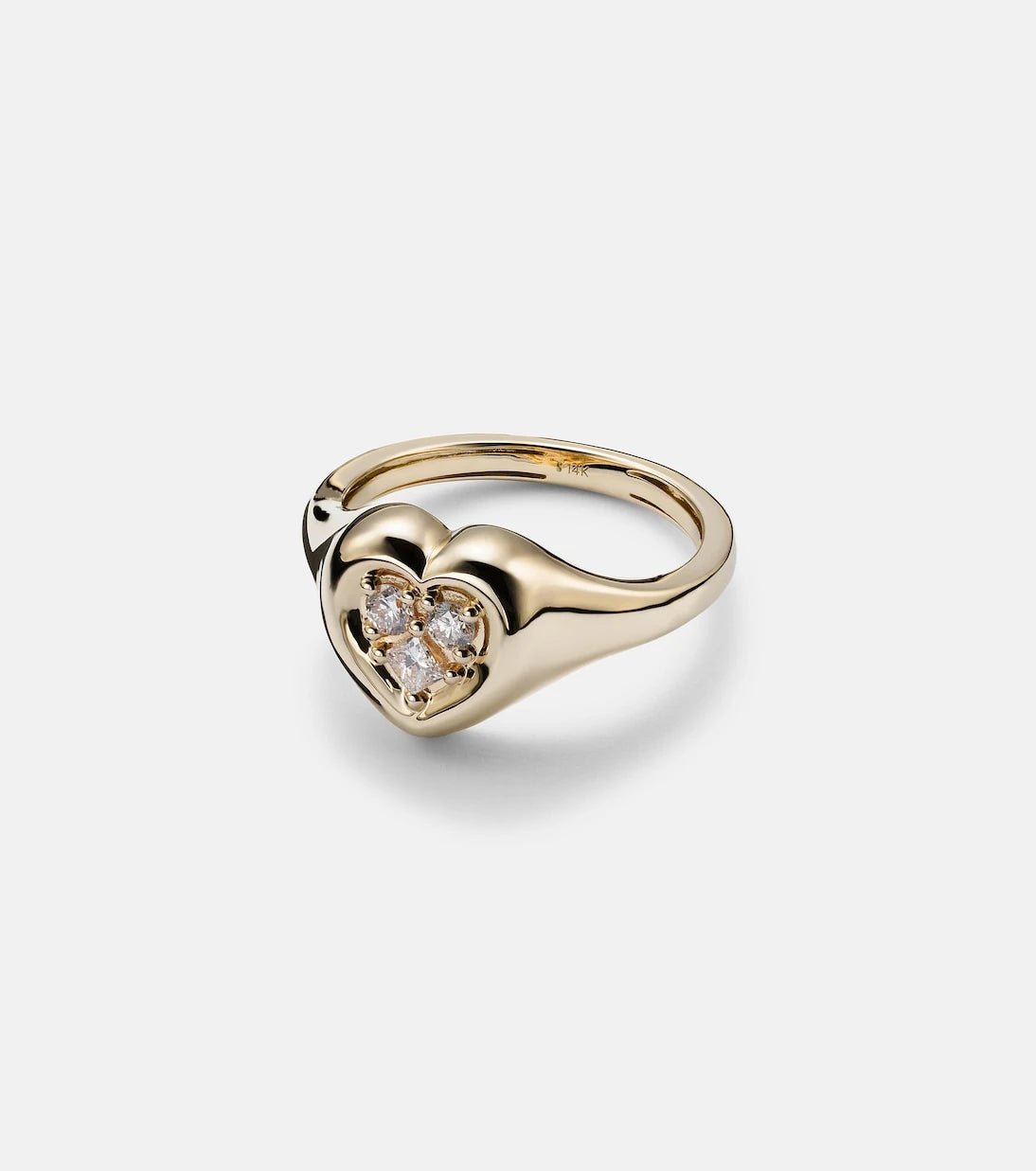 Stone and Strand - 14kt gold ring with diamonds