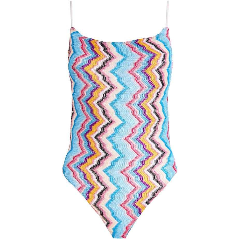 Missoni Multi Classic Zigzag Scoop-Back Swimsuit