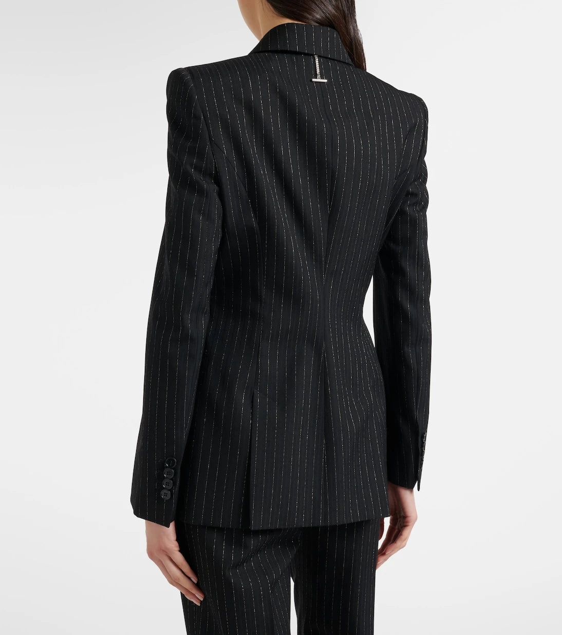 McQueen - Pinstripe double-breasted wool blazer