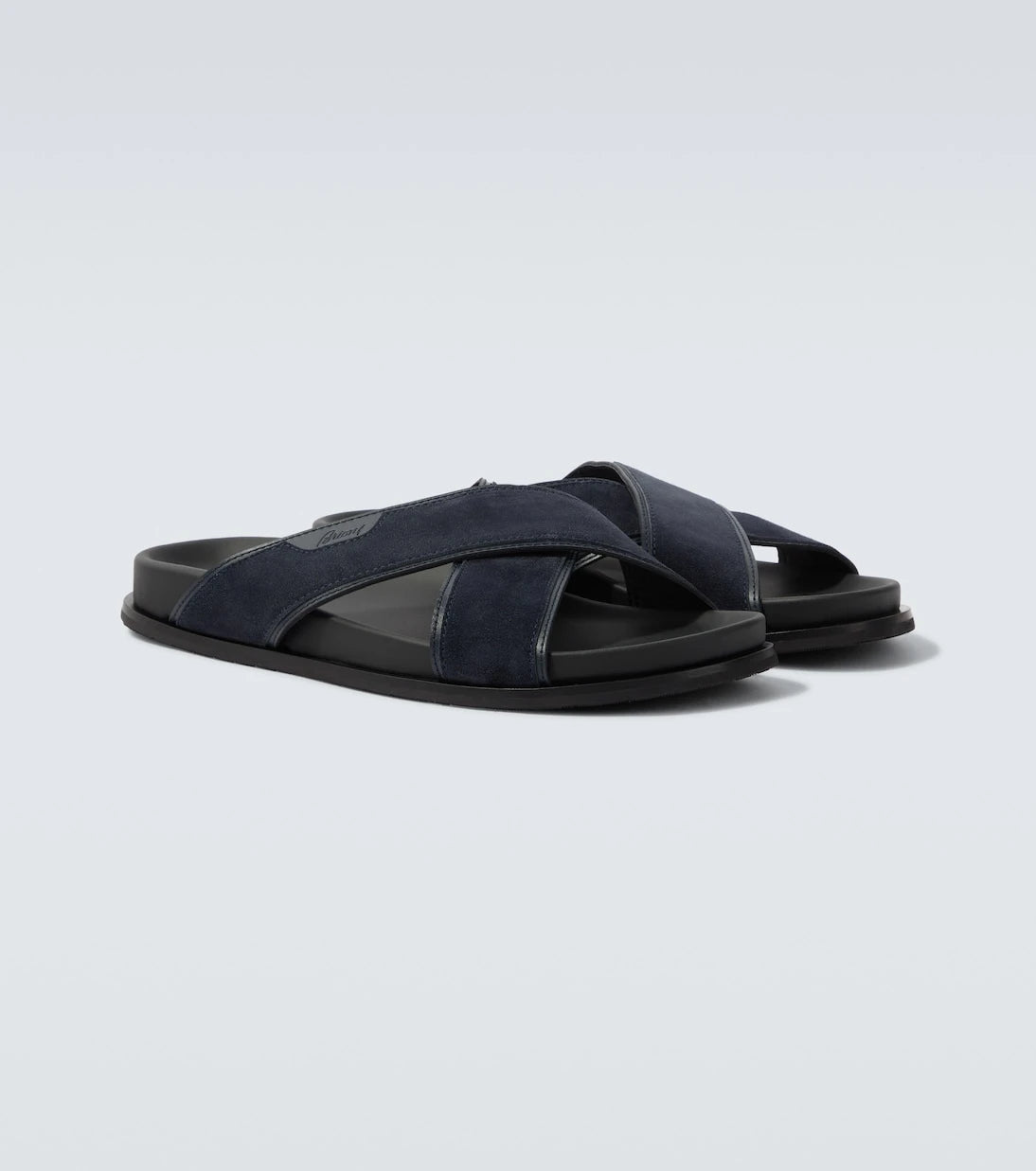 Brioni - Leather-trimmed suede sandals