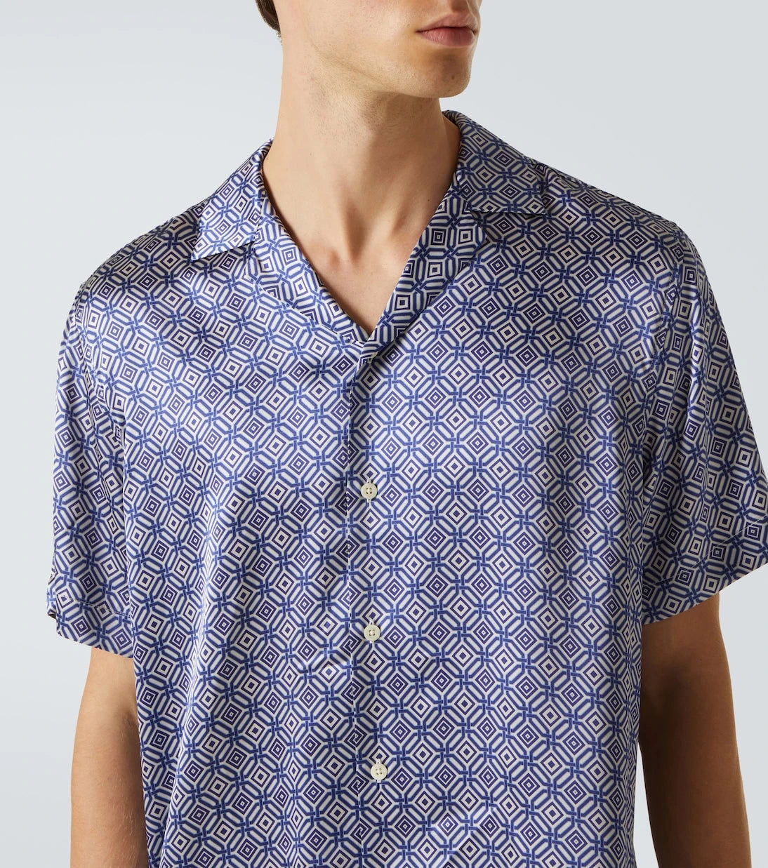 Frescobol Carioca - Roberto printed silk bowling shirt