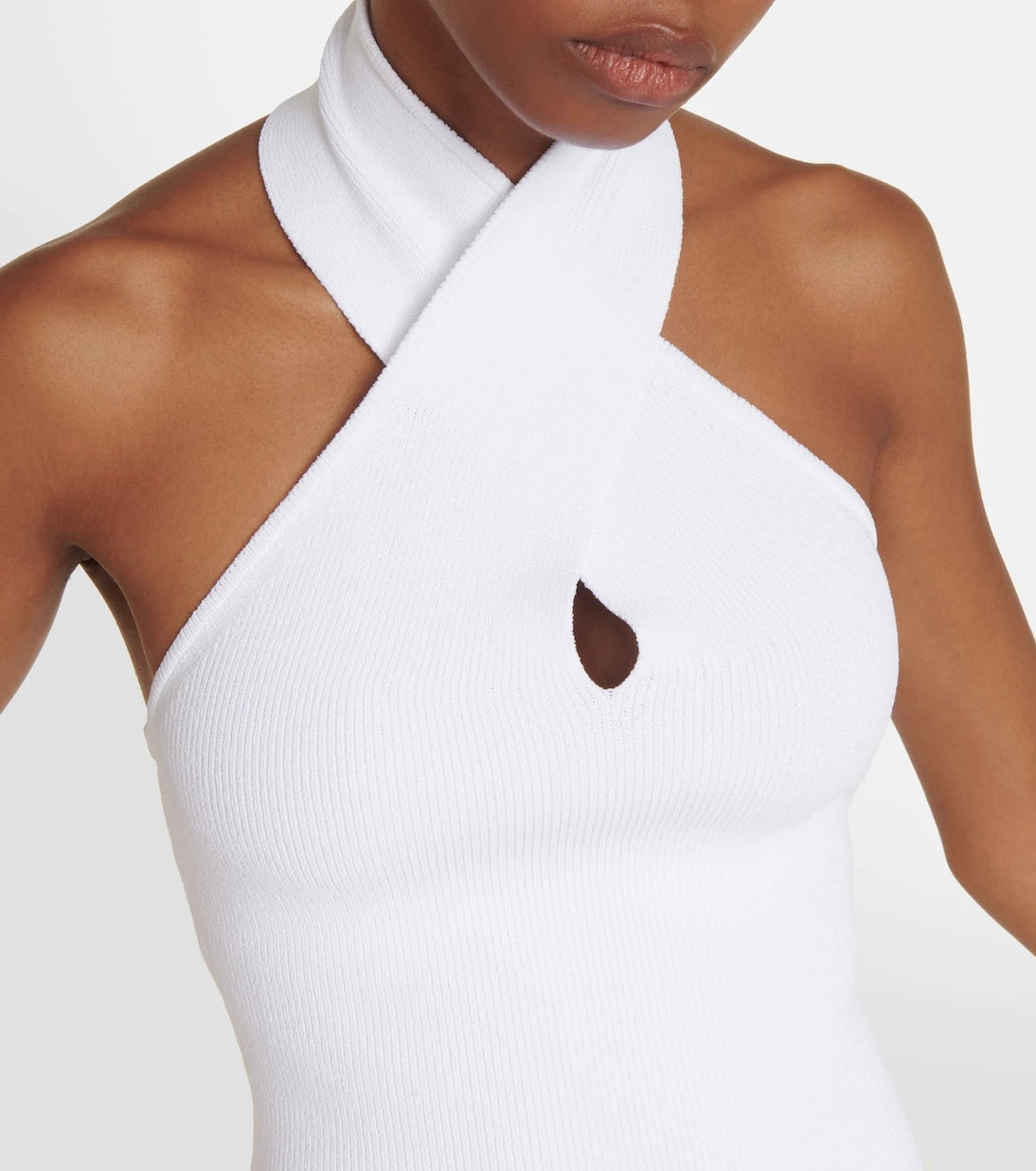 Alaïa - Halterneck bodycon midi dress
