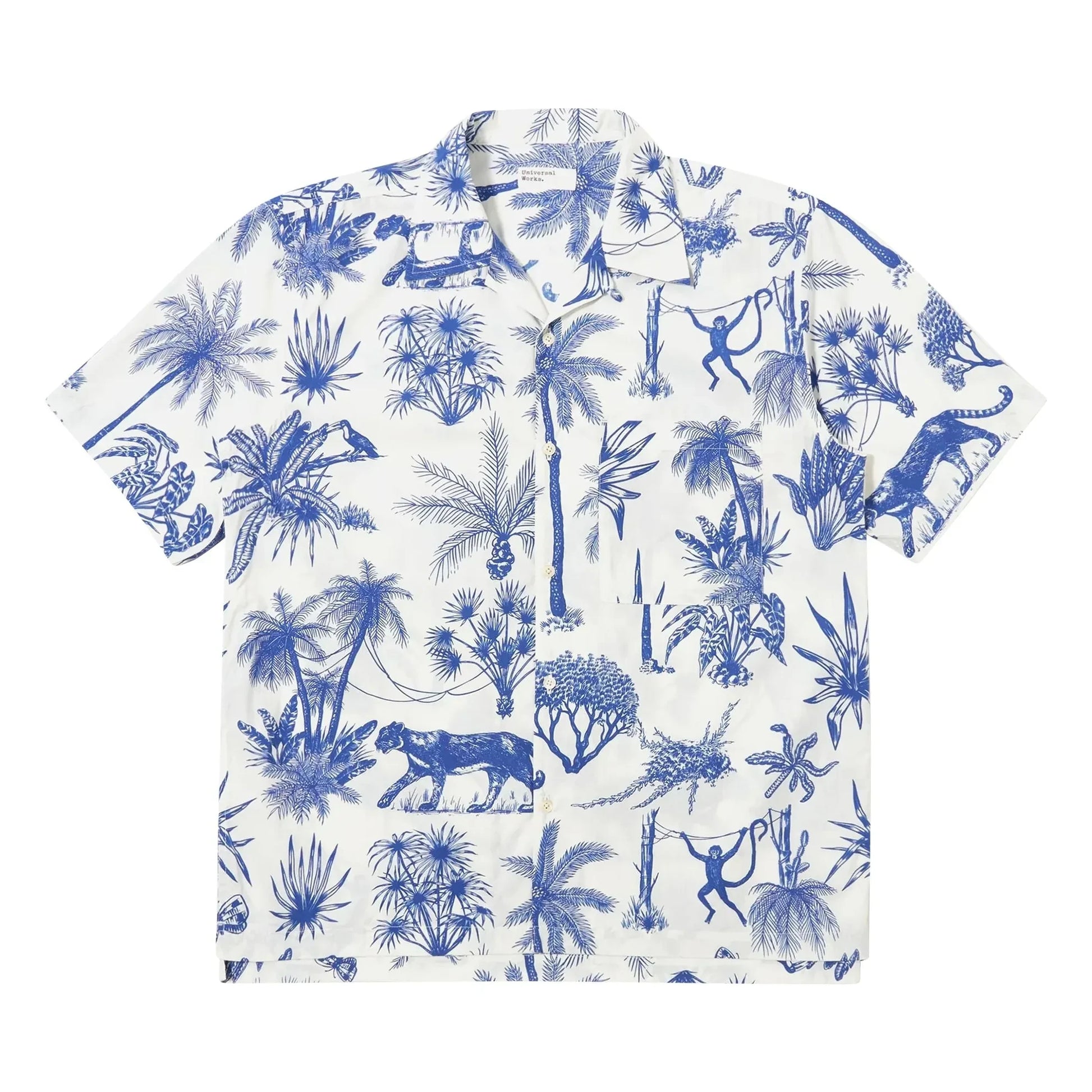 Universal Works - Camp Jungle Toile shirt  | White