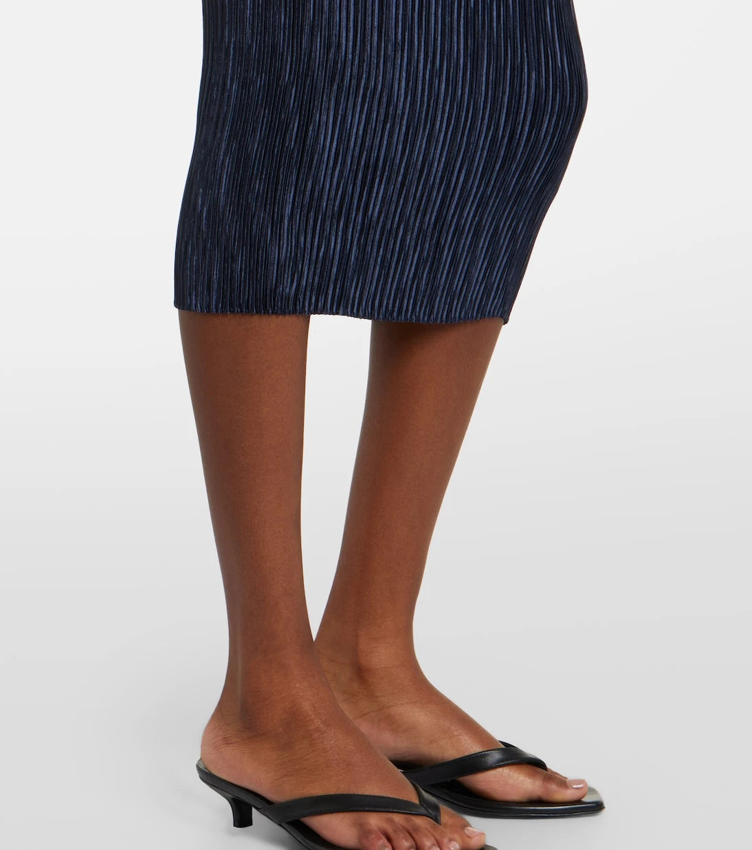 Fforme - Lumi lace-trimmed pleated midi dress
