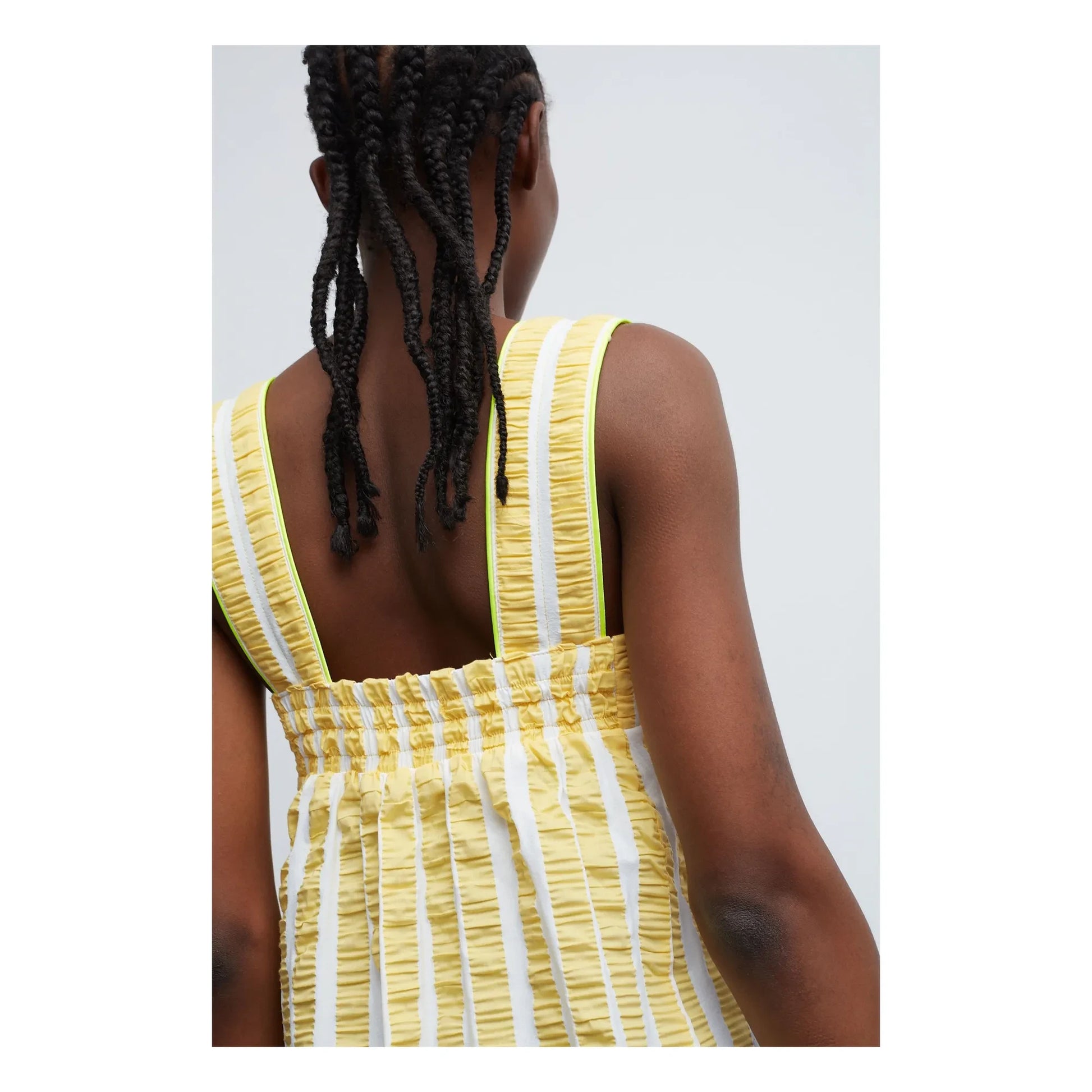 Dr Bloom - Lemonade Stripes Dress | Lemon yellow