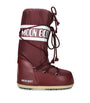 Burgundy Nylon Moon Boots