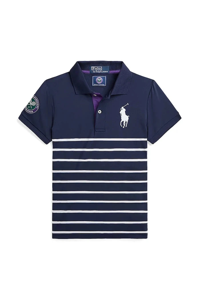 Детска тениска с яка Polo Ralph Lauren Wimbledon Collection