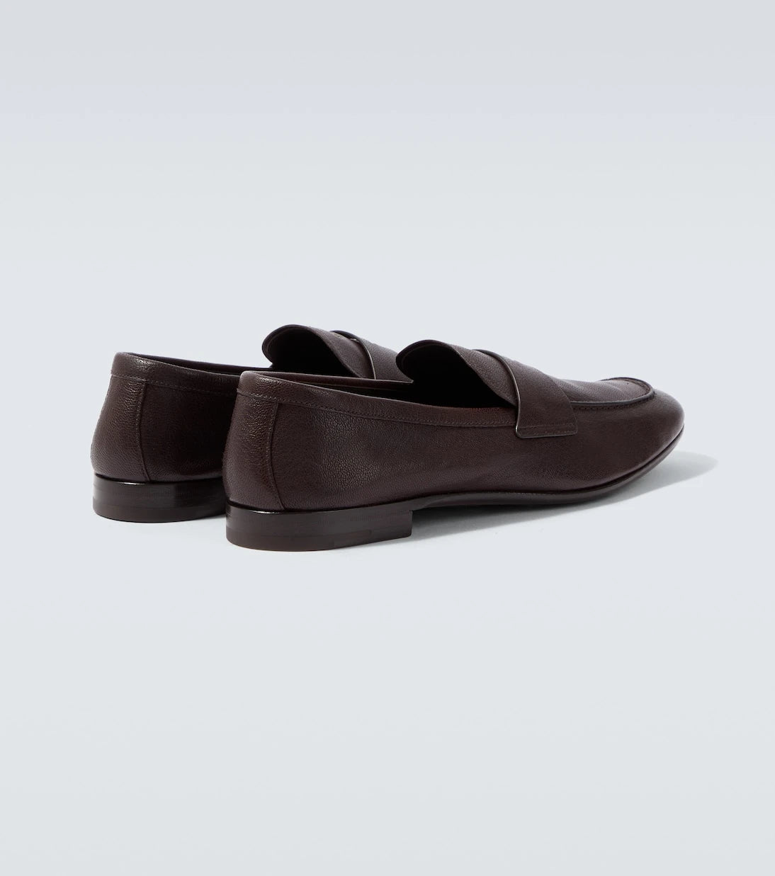 Prada - Logo leather penny loafers