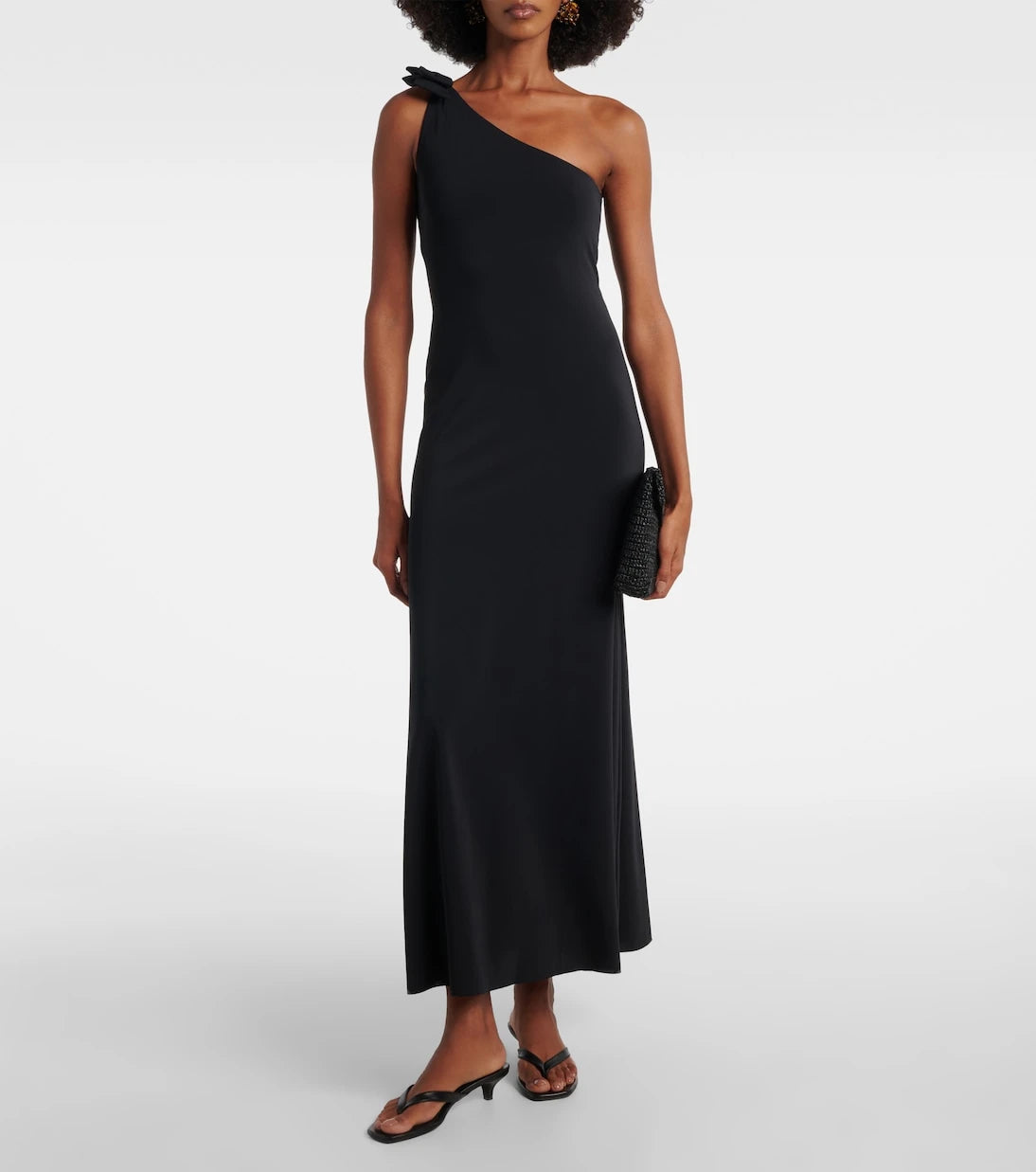 Eres - Miss bow-detail one-shoulder maxi dress