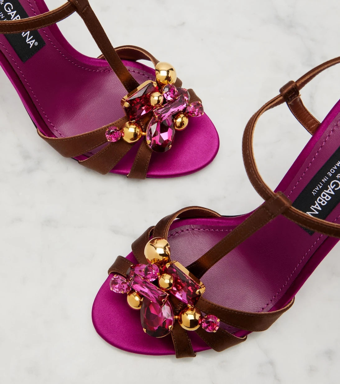 Dolce&Gabbana - Keira 2.0 embellished satin sandals