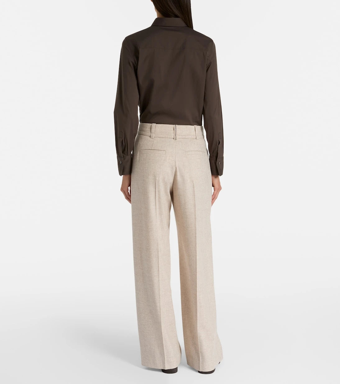 Brunello Cucinelli - Belted wool and cashmere wide-leg pants