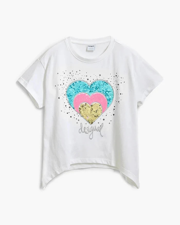 Детска памучна тениска Desigual