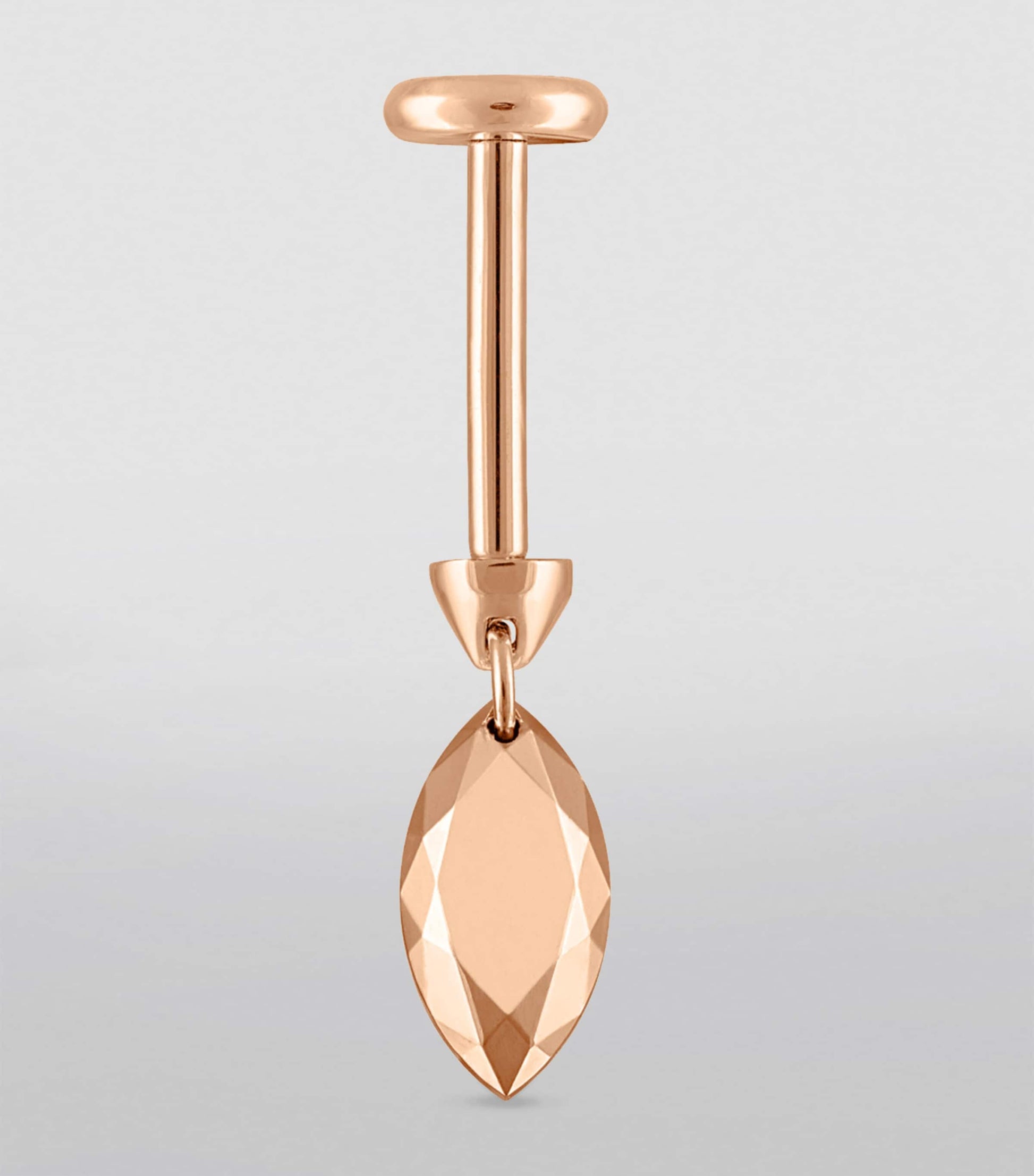 Faceted Marquise Threaded Charm Single Earring (6.5mm)