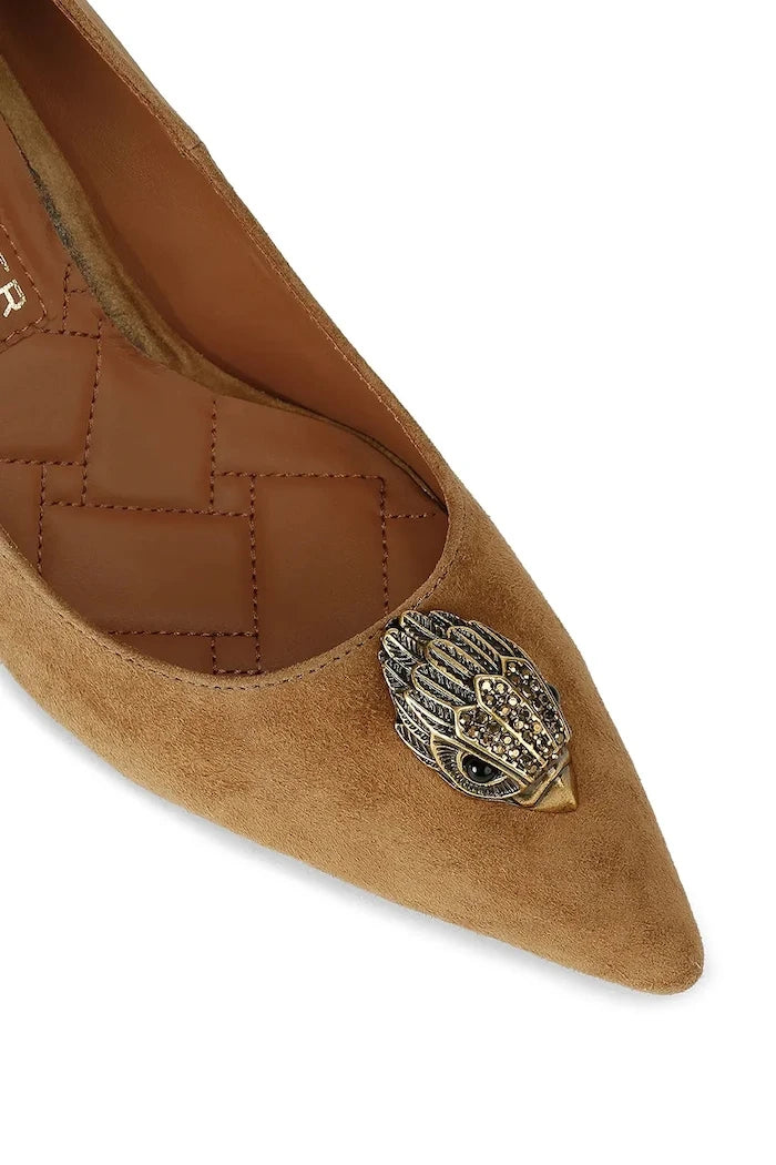 Kurt Geiger London Belgravia Eagle Court Tan Süet Topuklu Ayakkabı