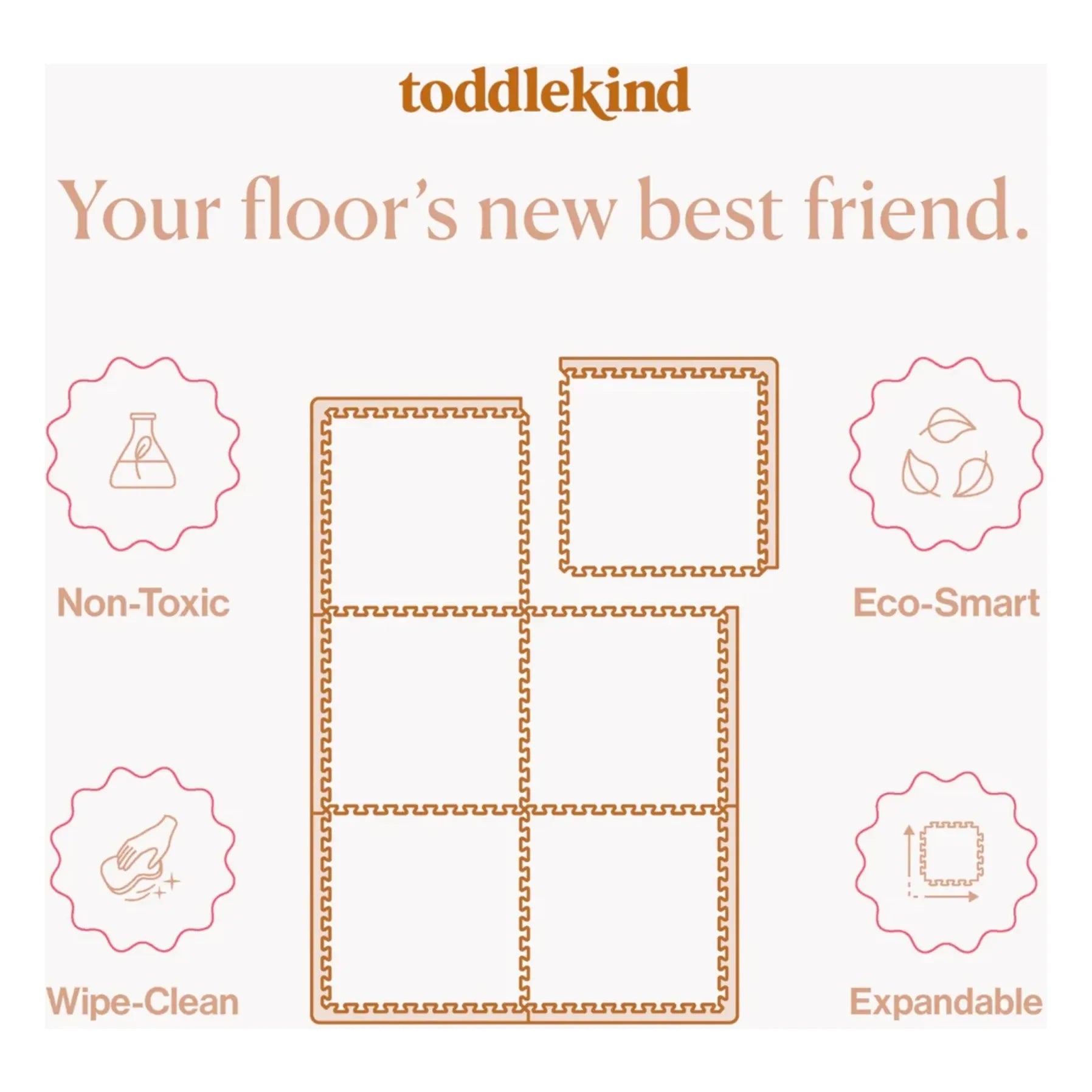 Toddlekind - Classic modular playmat | Blush
