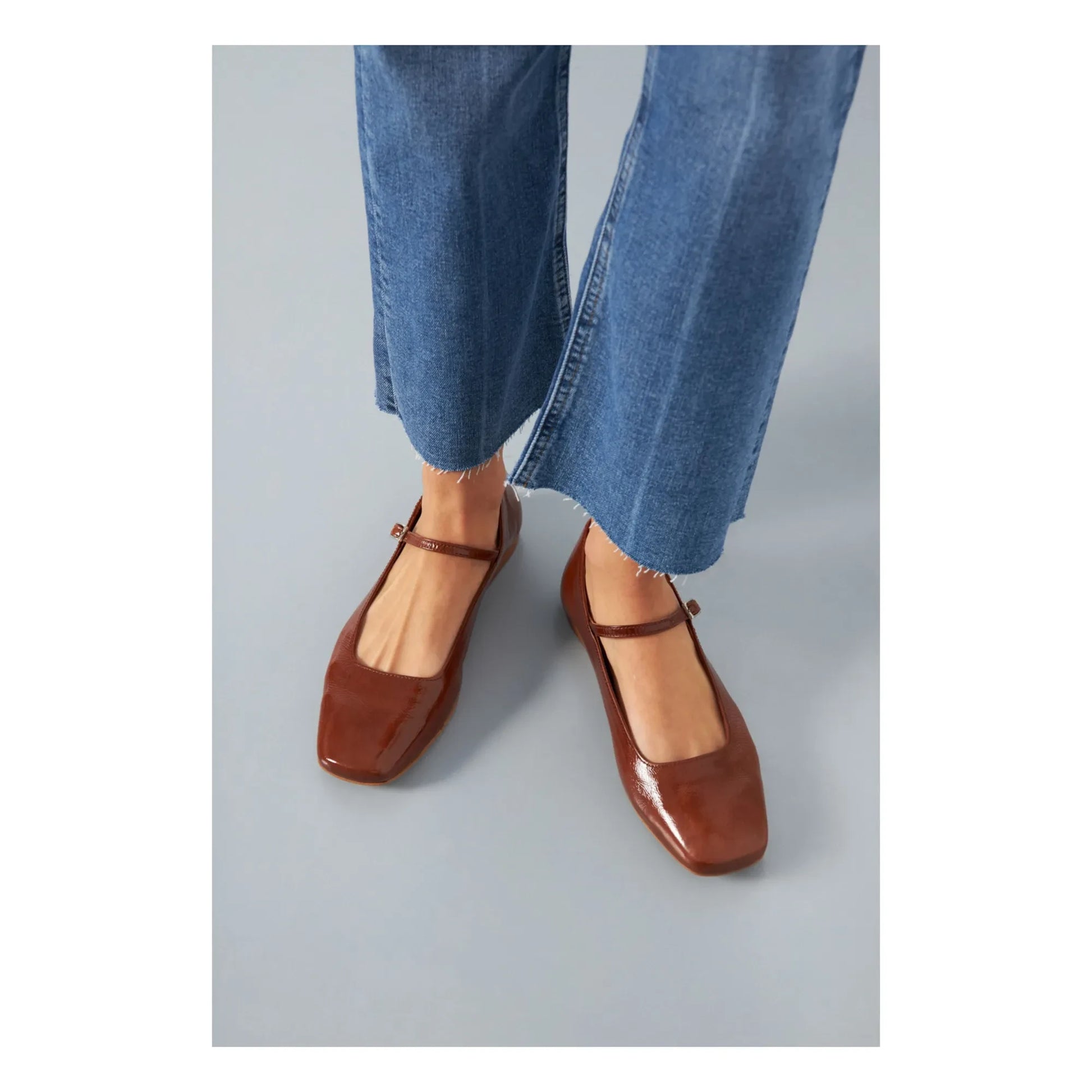 Augusta - Julieta patent ballerinas | Brown