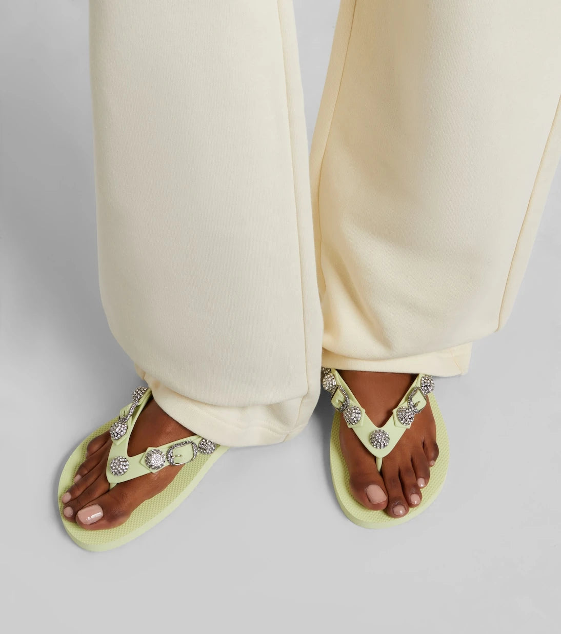 Balenciaga - Cagole embellished thong sandals