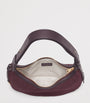 Small Suede Hudson Crescent Shoulder Bag