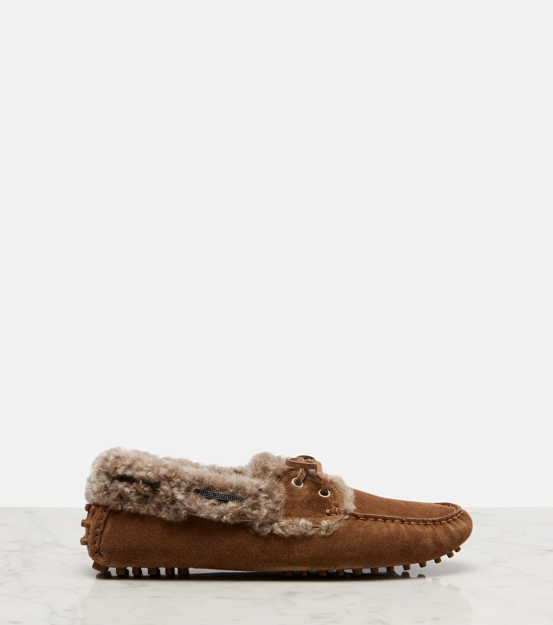 Brunello Cucinelli - Monili suede driving shoes