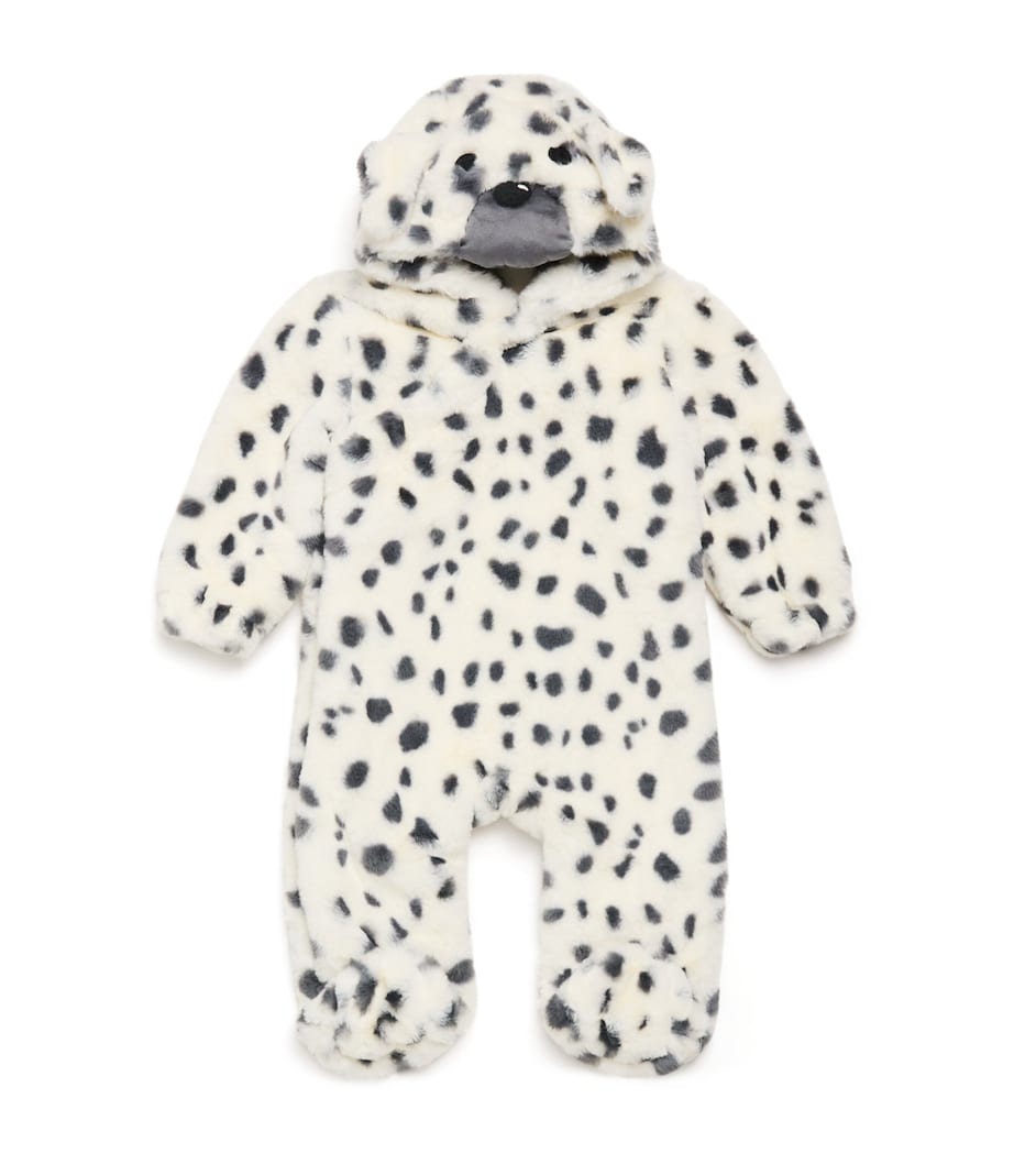 MORI Faux-Fur Dalmatian Print All-in-One (0-24 Months)