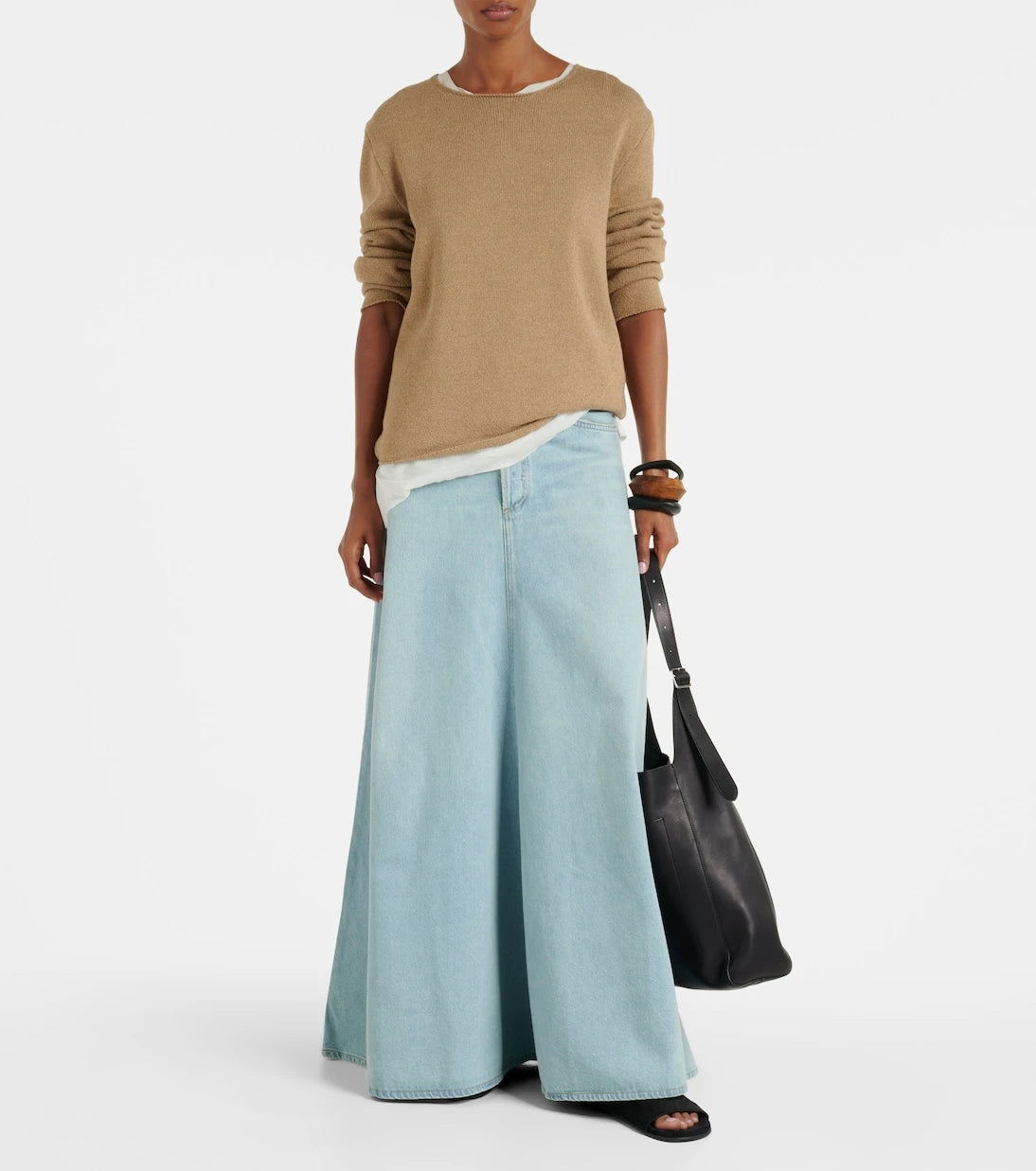 Agolde - Odin mid-rise denim maxi skirt