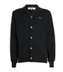 Comme Des Garçons Play Black Wool Heart Cardigan