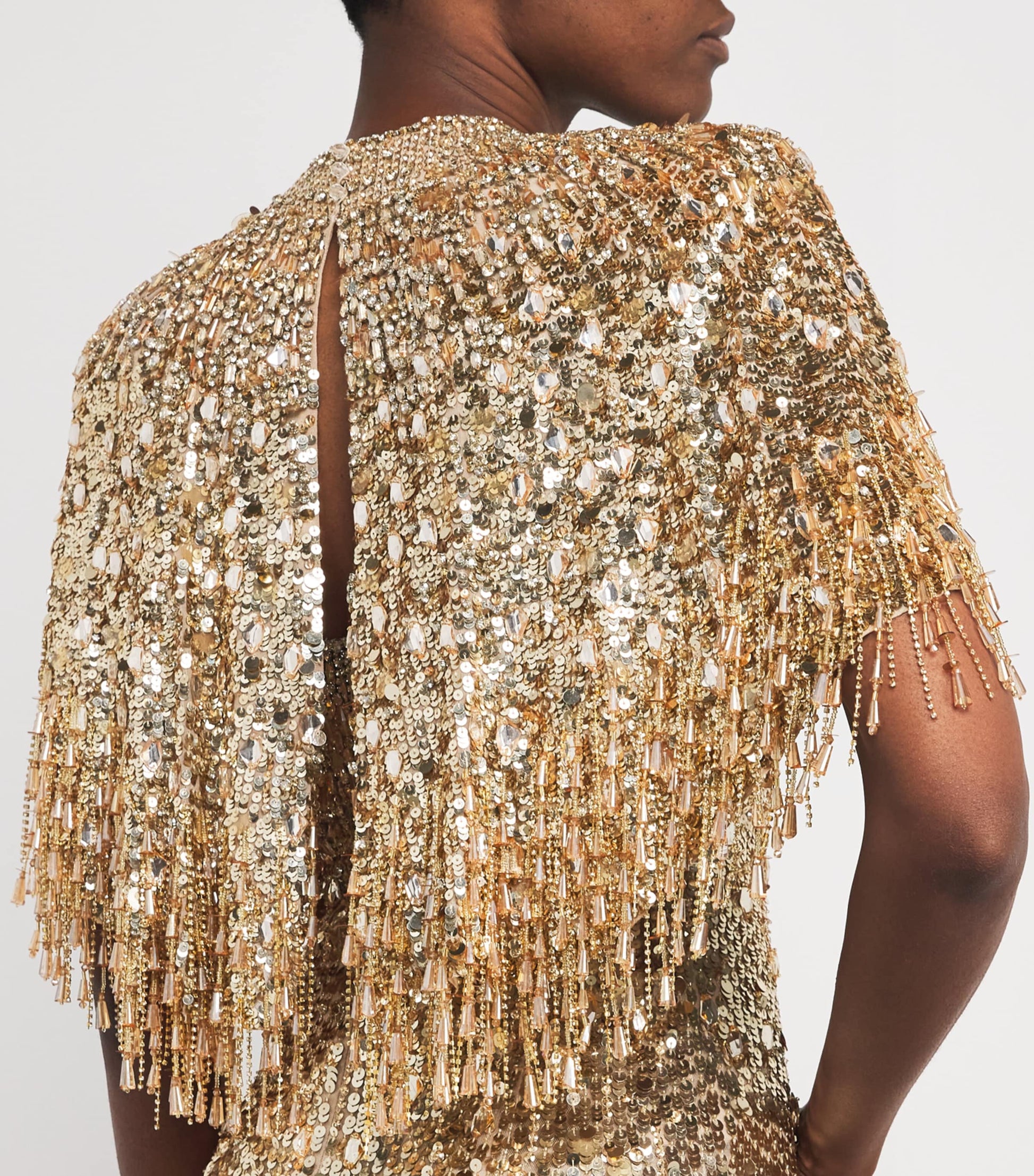 Gold Beaded Chantelle Cape